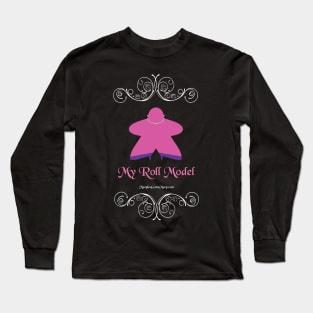 Roll Model, pink, dark Long Sleeve T-Shirt